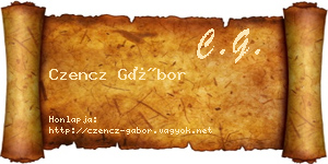 Czencz Gábor névjegykártya